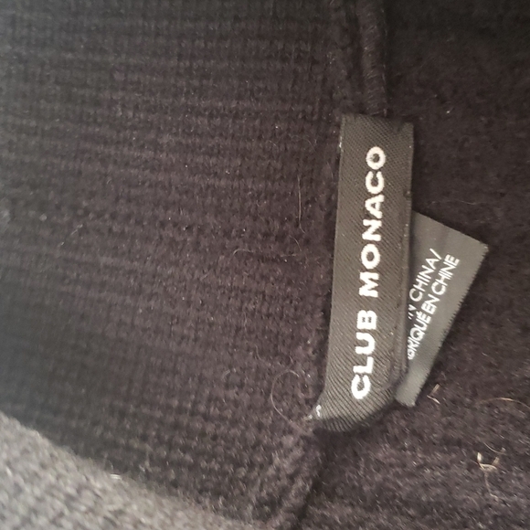 Club Monaco 100% Wool Asymmetrical  Zip up Cardigan - Picture 5 of 8
